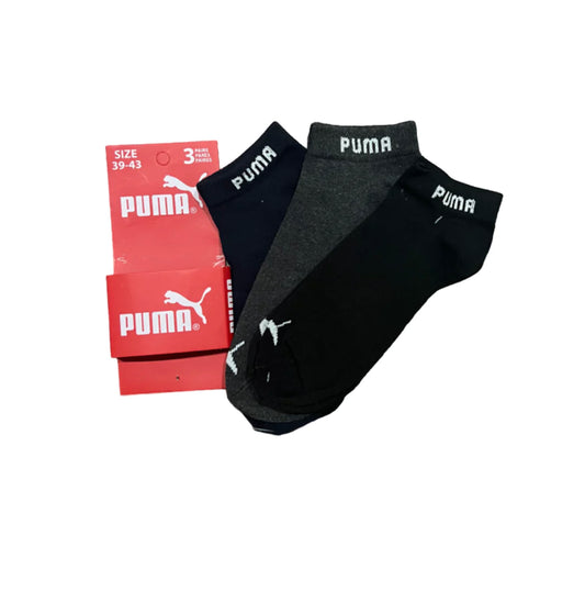 Puma Ankle Socks – Pack of 3 Multi colour – Premium Cotton